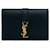 Porte-cartes en cuir avec logo Cassandra Yves Saint Laurent YSL Noir  - vue 1