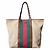 Große Gucci Tote Bag aus beigem Canvas und Leder Braun Rot Grün