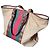 Große Gucci Tote Bag aus beigem Canvas und Leder Braun Rot Grün - Ansicht 10