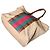 Große Gucci Tote Bag aus beigem Canvas und Leder Braun Rot Grün - Ansicht 5