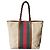 Große Gucci Tote Bag aus beigem Canvas und Leder Braun Rot Grün - Ansicht 9