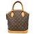 Louis Vuitton Monogram Lockit Handtasche Braun