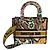 Borsa Christian Dior Lady Delight Marrone Arancione