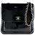 Borsa a tracolla Chanel in pelle vernice Nero