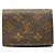 Tarjetero Monogram Louis Vuitton Castaño