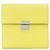 Hermès Cartera tríptico de piel de cabra Hermes Lime Dorado