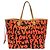 Borsa Louis Vuitton Monogram Graffiti Neverfull GM Marrone Arancione - vista 2