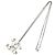 Collana con pendente Chanel Silver CC Brass Resin Studded Argento