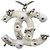 Collana con pendente Chanel Silver CC Brass Resin Studded Argento - vista 3
