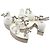 Collana con pendente Chanel Silver CC Brass Resin Studded Argento - vista 4