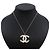 Collana con pendente Chanel Silver CC Brass Resin Studded Argento - vista 7