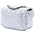 Chanel Mini Square Classic in Lambskin Perforato Single Flap Argento - vista 2