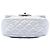 Chanel Mini Square Classic in Lambskin Perforato Single Flap Argento - vista 3
