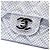 Chanel Mini Square Classic in Lambskin Perforato Single Flap Argento - vista 5