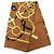 Pañuelo de seda Hermès Brown Eperon D Or 90 Castaño