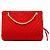Chanel Red CC Chevron Tweed Chain Schultertasche Rot