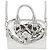 Louis Vuitton Specchio Monogram Argentato Speedy Bandouliere 20 Argento