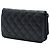 Chanel Black CC gestepptes Kalbsleder Double Stitch Hamptons Wallet On Chain Schwarz - Ansicht 2