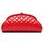 Clutch Chanel Red Quilted Patent Timeless Kiss Lock Rosso