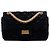 Chanel Black Quilted Tweed Reissue 2.55 Single Flap 224 Nero