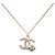 Collana con pendente Camelia placcato oro Gold CC Chanel D'oro - vista 2