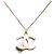 Collana con pendente Camelia placcato oro Gold CC Chanel D'oro - vista 3