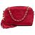 Camera Borsa a tracolla Chanel Red CC in scamosciato trapuntato con nappa e diamanti Rosso