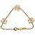 Bracciale Chanel Gold Triple CC placcato oro e strass D'oro - vista 3