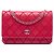 Wallet On Chain Portafoglio con catena in agnello Wild Stitch rosso con CC Chanel