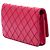 Wallet On Chain Portafoglio con catena in agnello Wild Stitch rosso con CC Chanel - vista 2