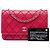 Wallet On Chain Portafoglio con catena in agnello Wild Stitch rosso con CC Chanel - vista 7