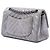 Chanel Reissue 2.55 Double Flap 224 in pelle di vitello testurizzata metallizzata chevron argento - vista 2