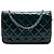 Chanel Blue CC Quilted Patent Wallet On Chain Geldbörse Blau Dunkelblau