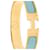 Hermès Blue Narrow Enamel Clic H Bracelet PM  - view 4