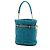 Borsa a secchiello Chanel Blue Tweed Pending CC Top Handle Turchese - vista 2