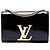 Louis Vuitton Black Vernis Louise Sliding Chain MM Nero