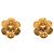 Orecchini Chanel Gold CC Bicolor Brass Flower Clip On - vista 2