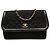 Chanel Black CC Quilted Jersey and Lambskin Trimmed Single Flap