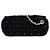 Clutch de pulso Chanel Black CC em veludo matelassê e cristal Preto
