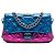Borsa Chanel Multi Multicolor Quilted Metallic Calfskin Modern Chain Flap Frame Bag Multicolore