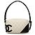 Pochette Chanel White Quilted Lambskin Cambon Ligne Bianco