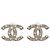 Chanel Gold CC vergoldete Strass-Ohrstecker mit Kunstperlen Golden