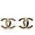 Chanel Gold CC vergoldete Strass-Ohrstecker mit Kunstperlen Golden - Ansicht 2