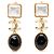 Orecchini a clip Chanel Gold CC placcati oro con finti perle e resina D'oro
