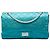 Chanel Blue Quilted Metallic Calfskin Reissue 2.55 Flap 227 Turchese