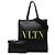 Tote Rockstud VLTN in pelle di vitello nera Valentino Nero - vista 7