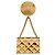 Borsa Chanel Gold CC Gold Plated Quilted Flap Bag Medallion Brooch D'oro - vista 2