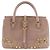 Borsa a mano in pelle borchiata Miu Miu Beige