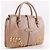 Borsa a mano in pelle borchiata Miu Miu Beige - vista 3