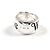 Anello band Vivienne Westwood Nero Argento - vista 2